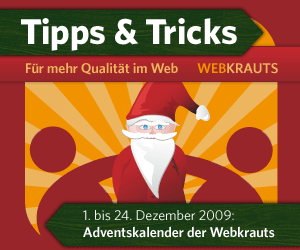 Adventskalender 2009 der Webkrauts